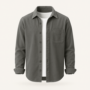 Men’s Corduroy Button-Up Shirt - Fashion Luxury Outlet