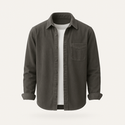 Men’s Corduroy Button-Up Shirt - Fashion Luxury Outlet