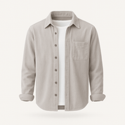 Men’s Corduroy Button-Up Shirt - Fashion Luxury Outlet