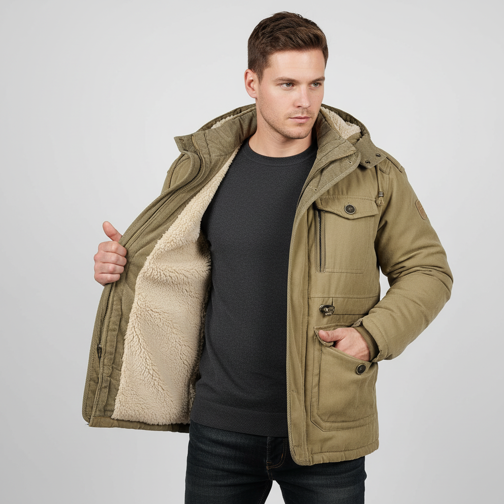 Men’s Fleece-Lined Jacket - Fashion Luxury Outlet